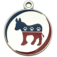 USA Democratic Party Tag-Pet ID Tag-Pet Tag-FulgorDesign-FulgorPet
